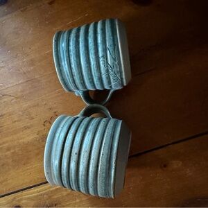 Lot of two vintage Lambros pottery mugs